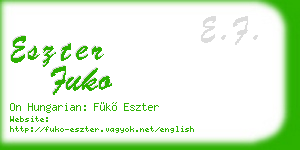 eszter fuko business card